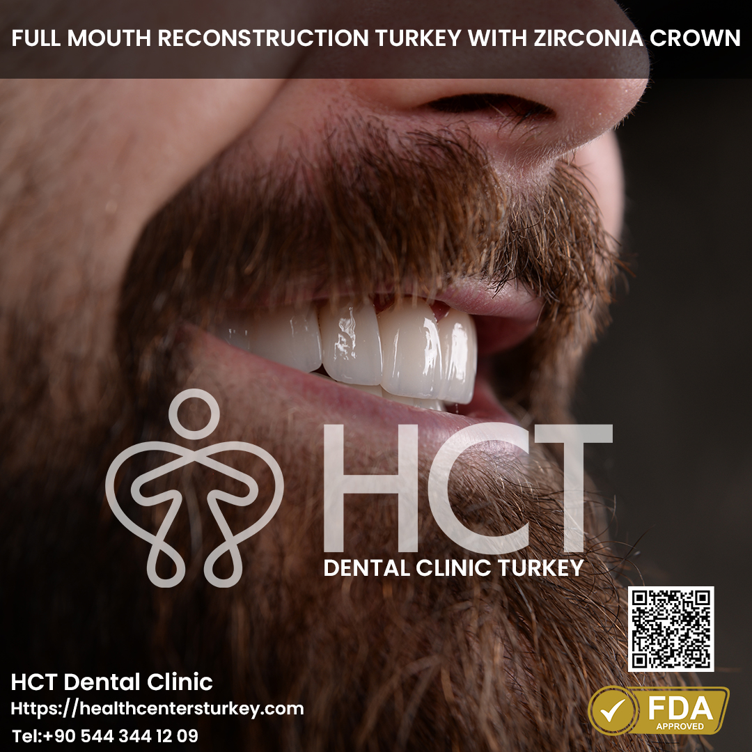 full set dental implants turkey package deals in Turkey with zirconia crown