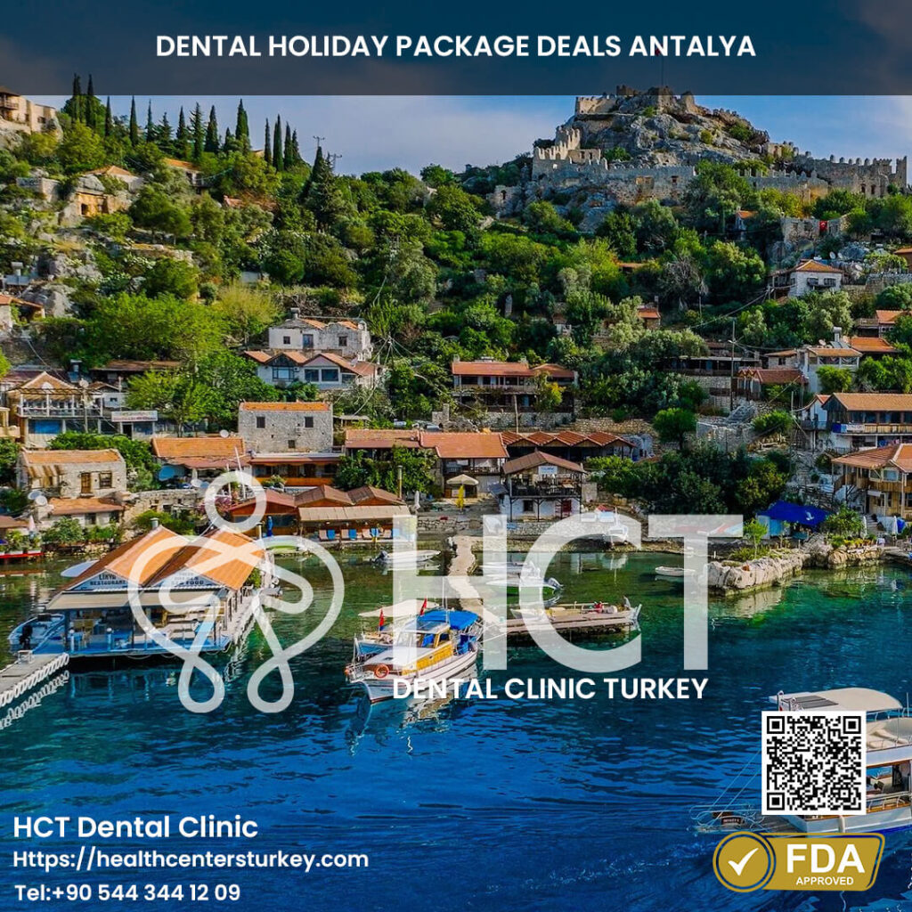 Scenic Antalya beach view highlighting Turkey Teeth holiday packages and dental care opportunities.