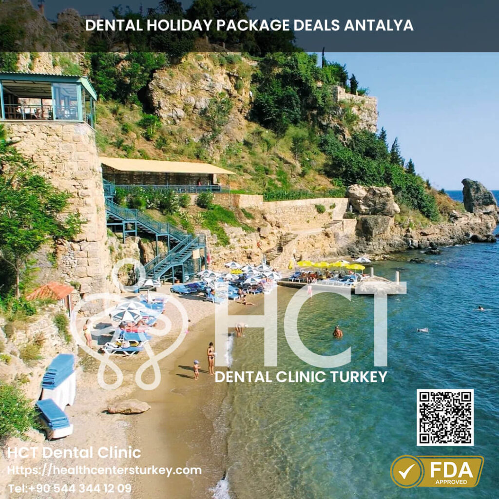A picturesque view of Antalya’s harbor emphasizing the best dental holiday deals.