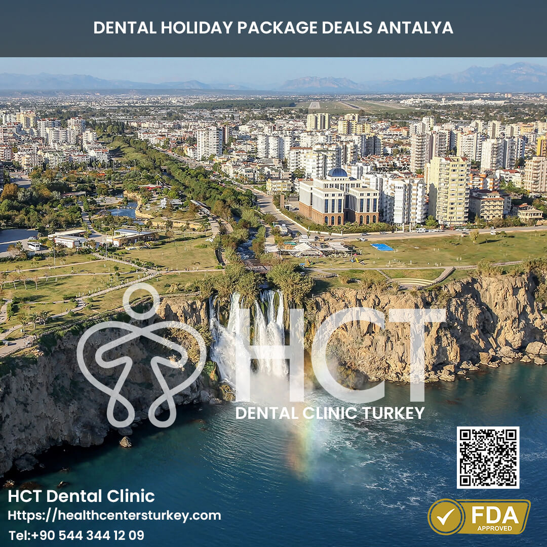 A stunning view of Antalya’s coastline for teeth implants and dental holidays.