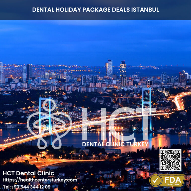 The illuminated Bosphorus Bridge at night, symbolizing the charm of Istanbul as a dental tourism hub.